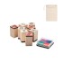 8 houten kerststempelset - beige