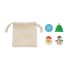 Set van 4 kerstgummen - beige