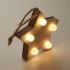 Houten ster met lichtjes - hout