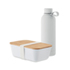 Cadeauset lunchbox en fles - wit