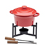 Keramische fondueset 300ml - rood