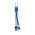 Sleutelhanger met oplaadkabel - royal blauw