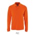 PERFECT MEN LSL POLO 180g - Oranje