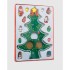 Houten kerstboom met decoratie