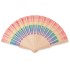 Houten regenboog handwaaier